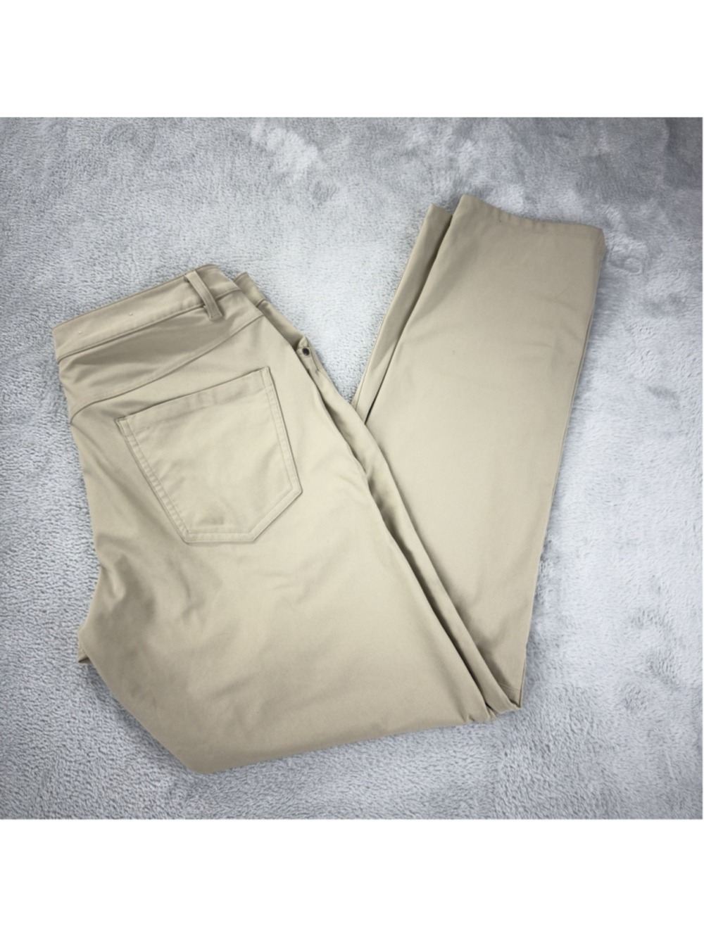 Lululemon Men's ABC Classic Fit Pant Tan Size 33x31 Warpstreme M5ADES